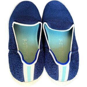 Rothy’s "The Slip On" Terry Low Top Vegan Sneakers Flats -- Sapphire/Lime - 9